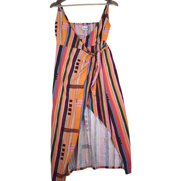 Urban Outfitters Flashing Light Multi Color Wrap Dress Size Small - Picture 3 of 9